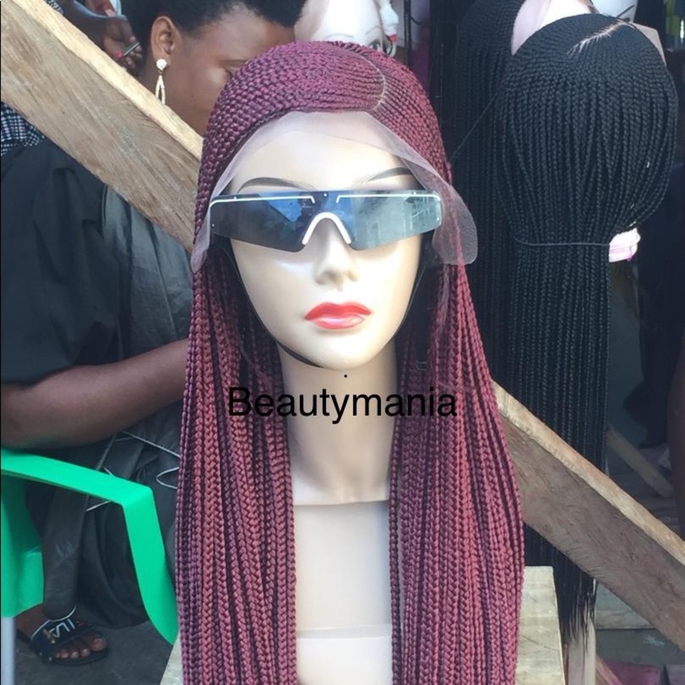 Braided wig on a frontal